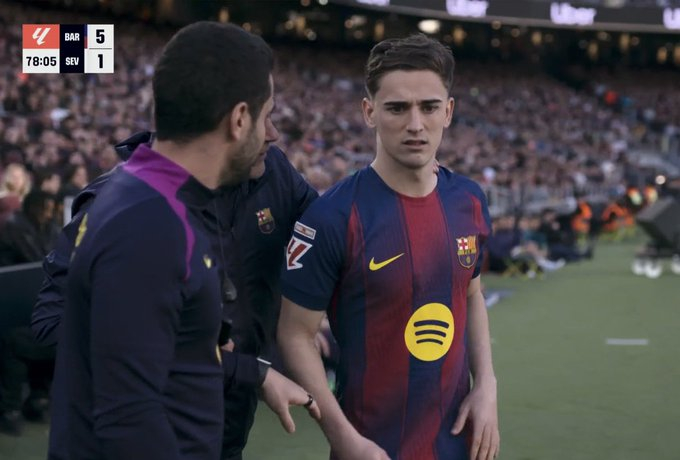 加维西甲复出首秀 替补登场迎战塞维利亚